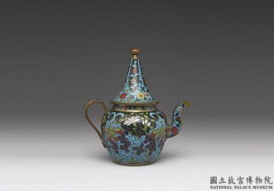 图片[2]-Ewer with grapevine decoration in cloisonne enamels, Ming dynasty (1368-1644)-China Archive